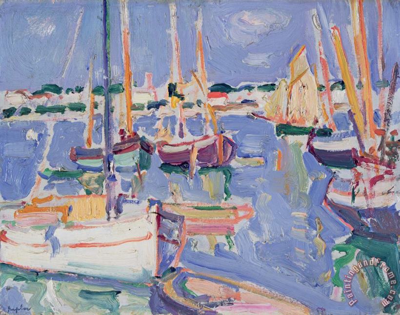 Samuel John Peploe Boats at Royan Art Painting