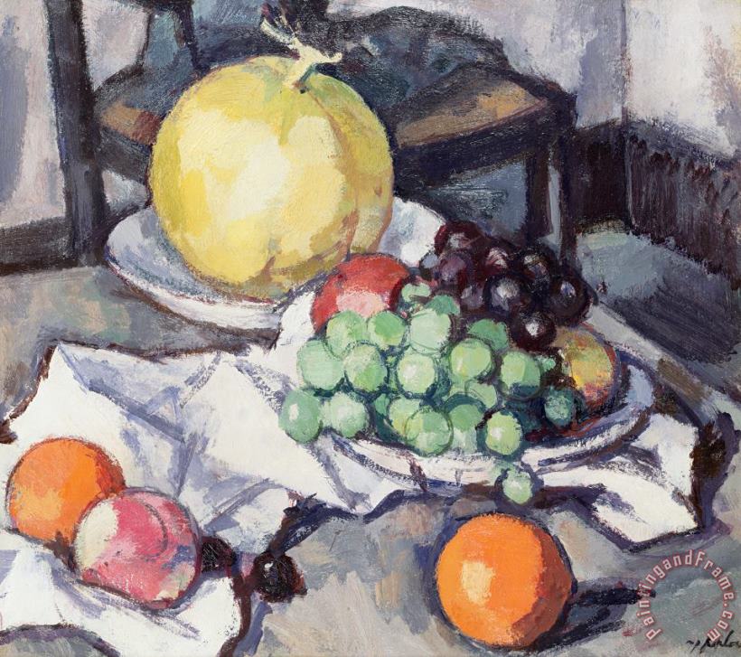 Samuel John Peploe Still Life with Melons and Grapes Art Painting