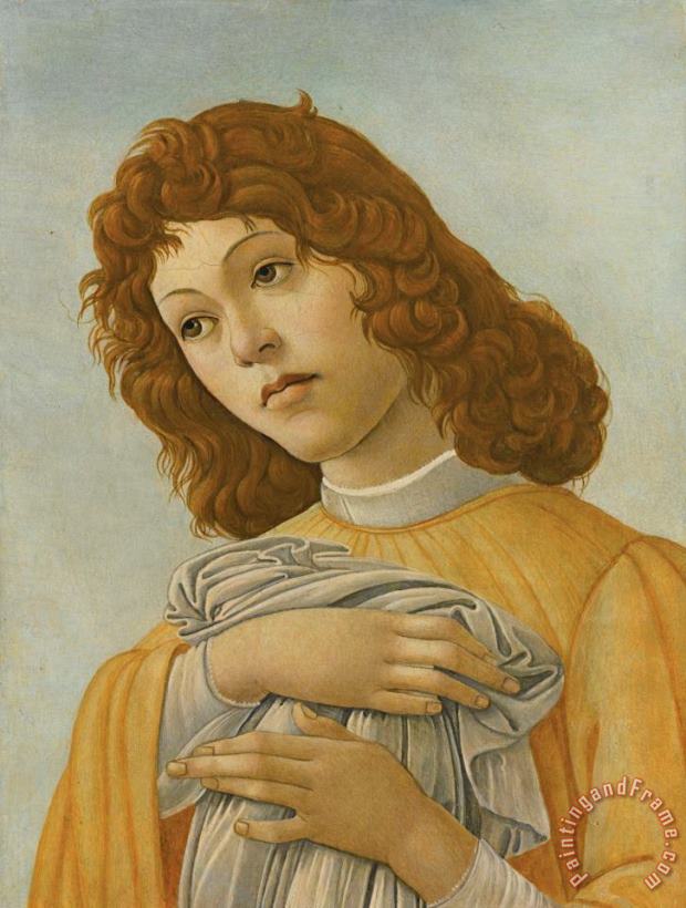 An Angel, Head And Shoulders painting - Sandro Botticelli An Angel, Head And Shoulders Art Print