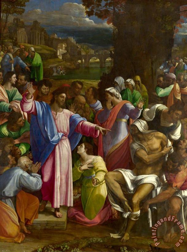 The Raising of Lazarus painting - Sebastiano del Piombo The Raising of Lazarus Art Print