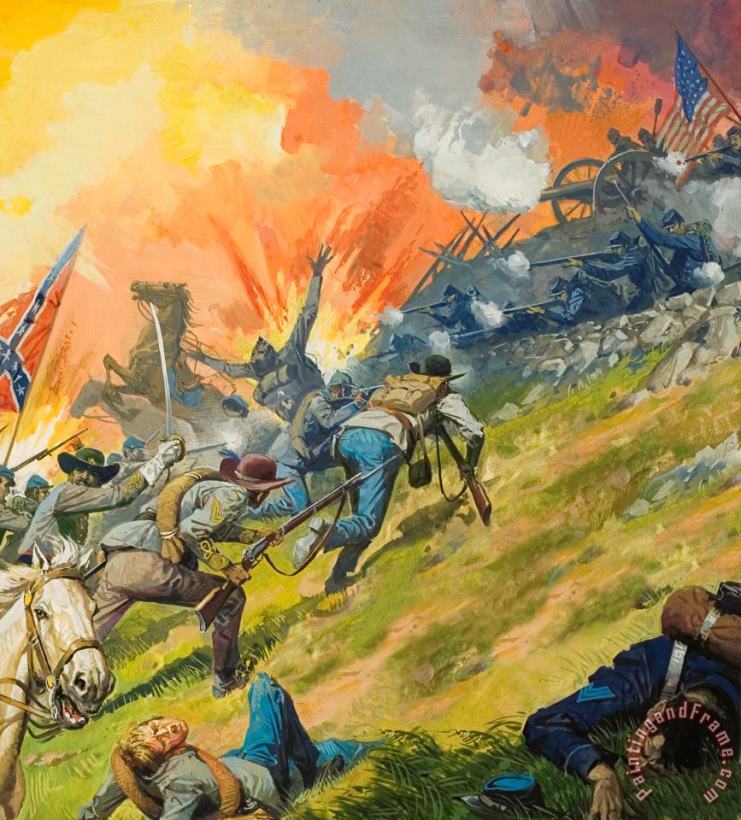 Severino Baraldi The Battle of Gettysburg Art Painting