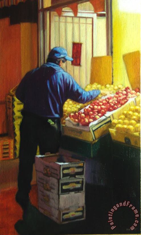 The Fruit Man painting - Shaun Downey The Fruit Man Art Print