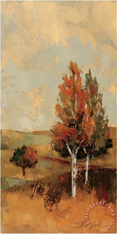 Autumn Hills III painting - Silvia Vassileva Autumn Hills III Art Print