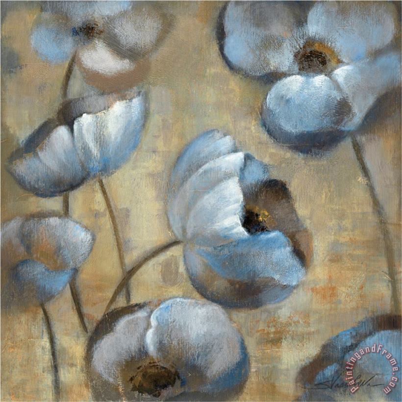 Flowers in Dusk painting - Silvia Vassileva Flowers in Dusk Art Print