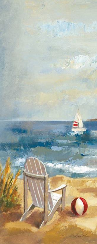 Sunny Beach Panel I painting - Silvia Vassileva Sunny Beach Panel I Art Print