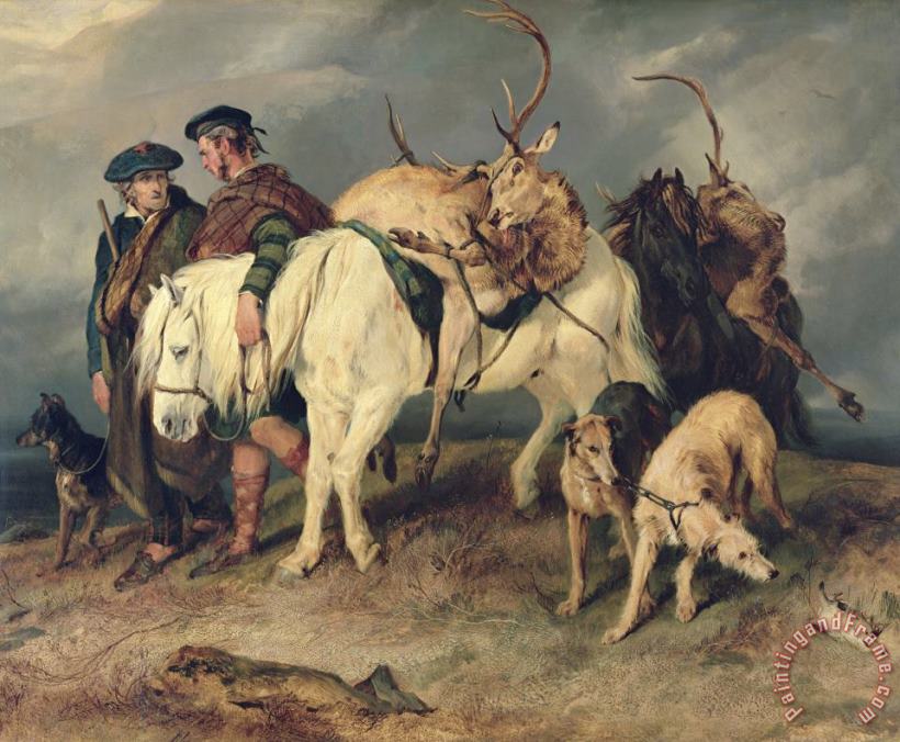 Sir Edwin Landseer The Deerstalkers Return Art Print