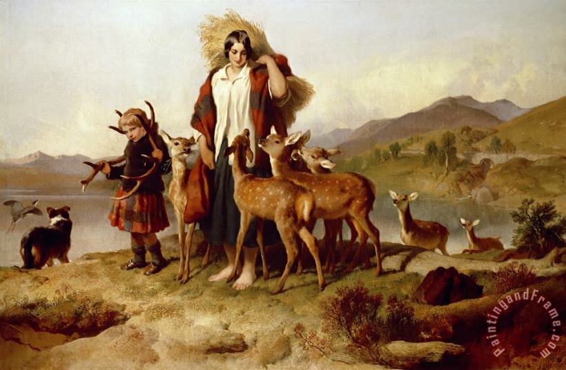 Sir Edwin Landseer The Forester's Family Art Painting