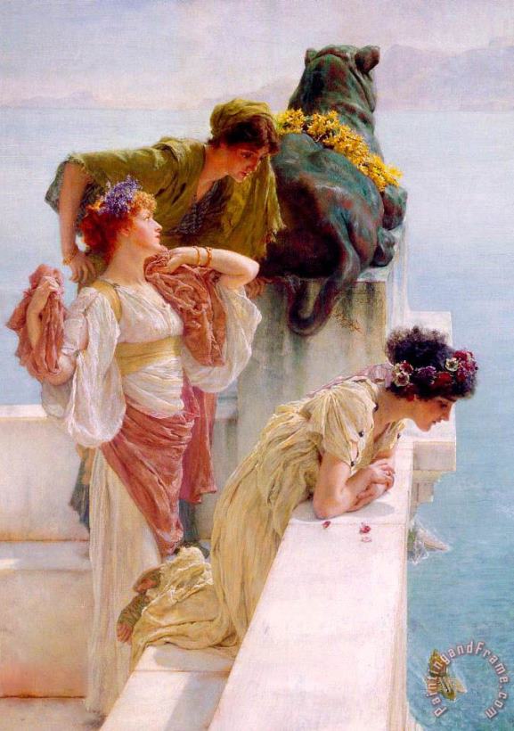 A Coign of Vantage Left painting - Sir Lawrence Alma-Tadema A Coign of Vantage Left Art Print