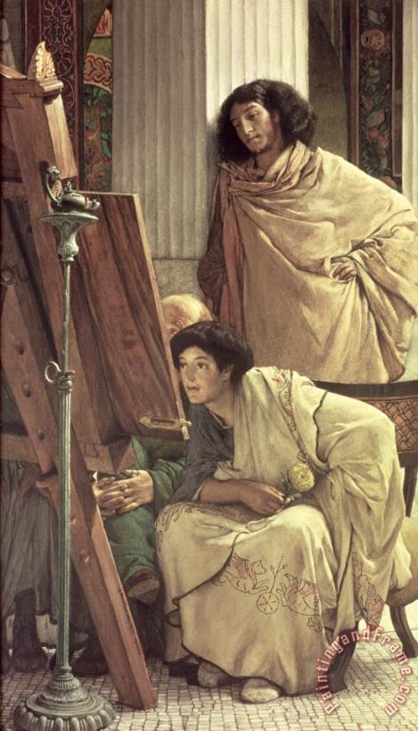 A Visit to the Studio painting - Sir Lawrence Alma-Tadema A Visit to the Studio Art Print