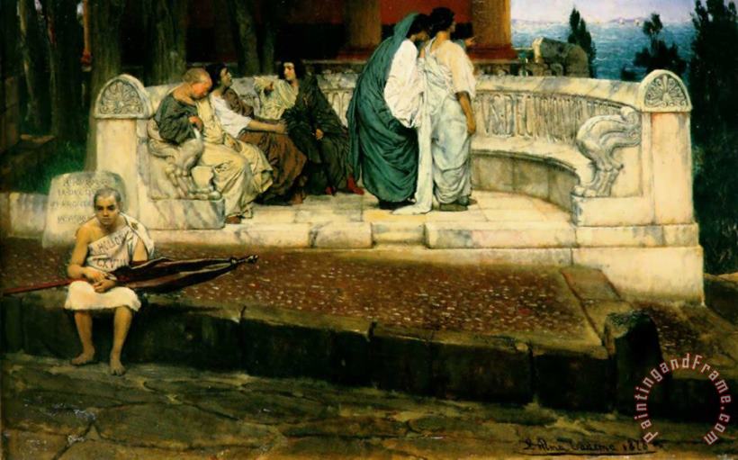 Sir Lawrence Alma-Tadema An Exedra Art Painting