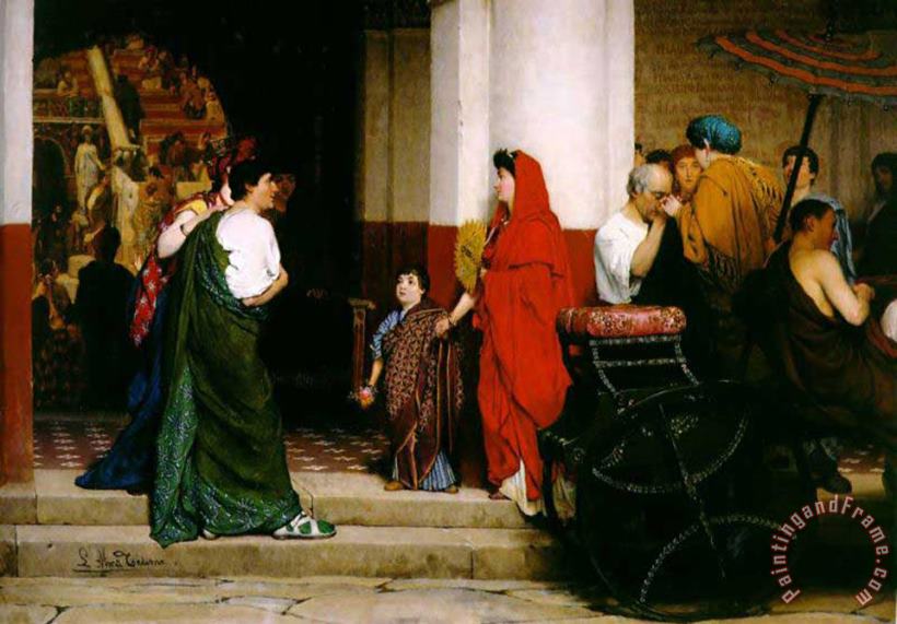 Sir Lawrence Alma-Tadema Entrance to a Roman Theatre Art Print