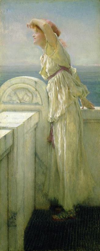 Hopeful painting - Sir Lawrence Alma-Tadema Hopeful Art Print
