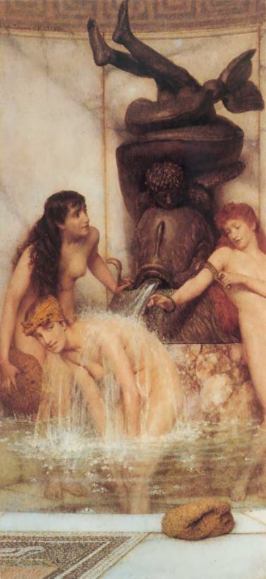 Strigils And Sponges painting - Sir Lawrence Alma-Tadema Strigils And Sponges Art Print