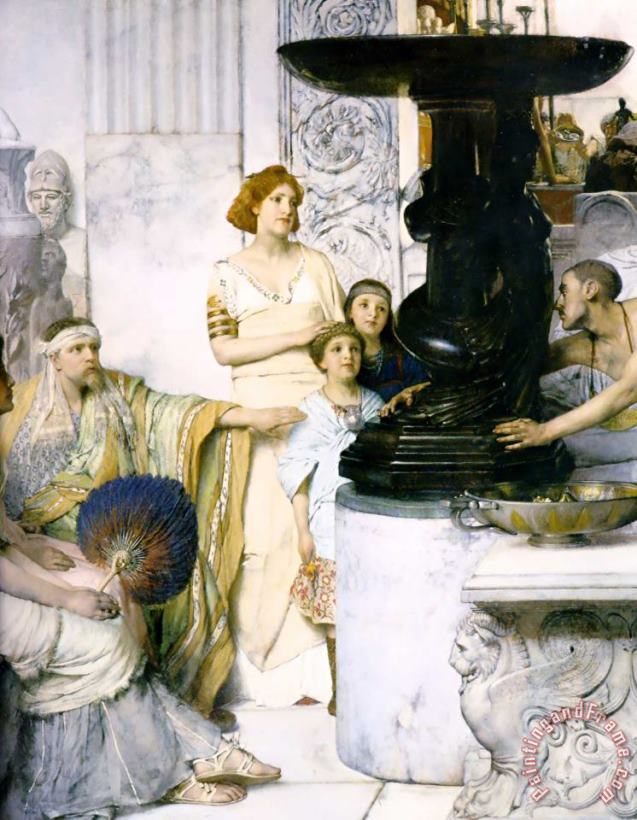 The Sculpture Gallery Detail painting - Sir Lawrence Alma-Tadema The Sculpture Gallery Detail Art Print
