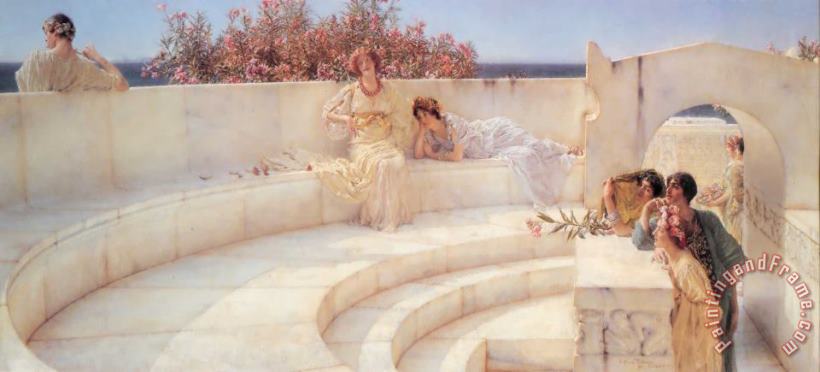 Sir Lawrence Alma-Tadema Under The Roof of Blue Ionian Weather Art Print