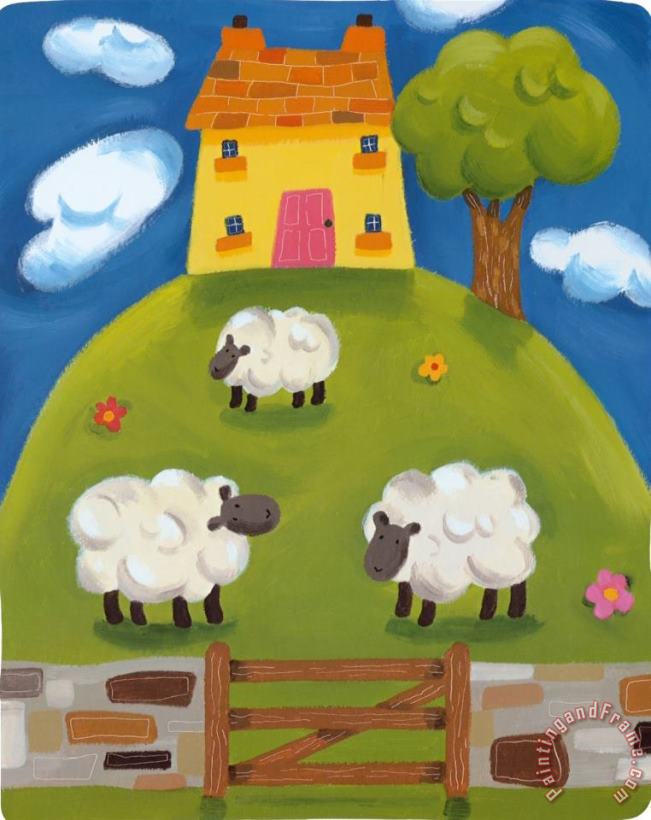 Sophie Harding Yellow Farmhouse Art Print
