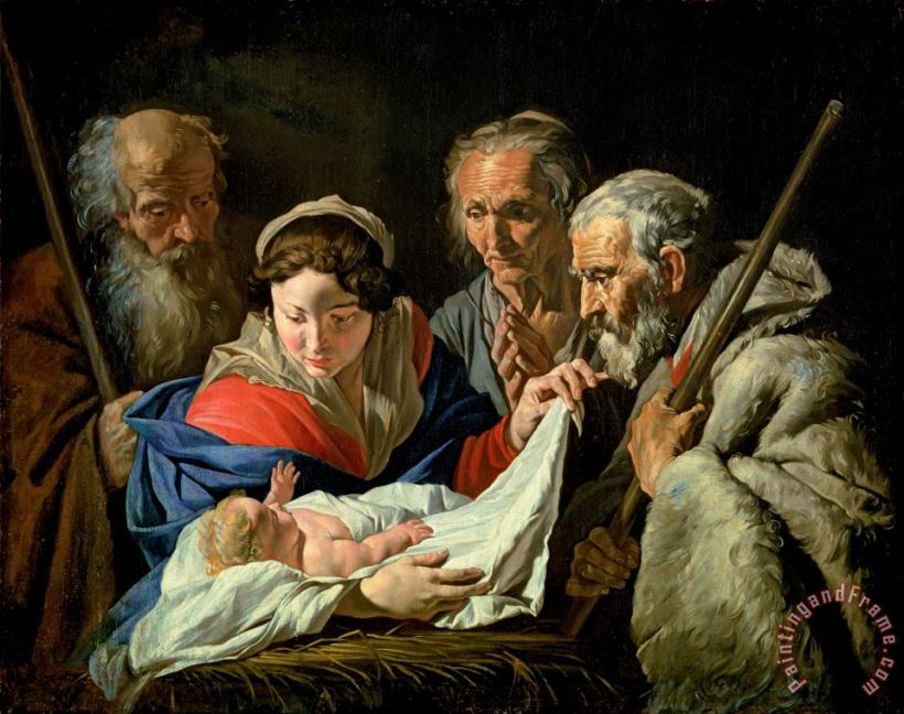 Stomer Matthias Adoration of the Infant Jesus Art Painting