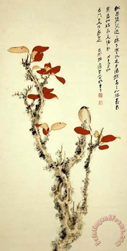 Ta-ch'ien Chang Autumn Flavors Art Painting