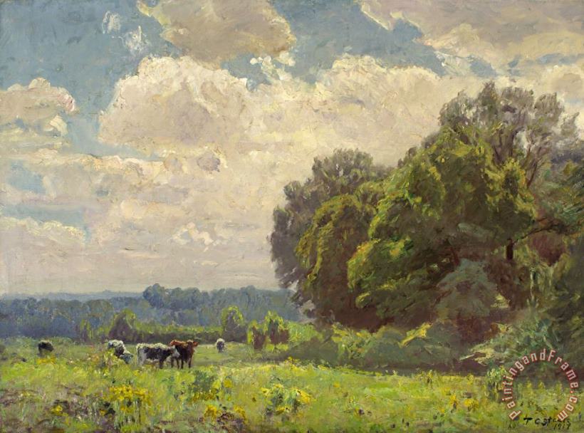 A Midsummer Idyll at Noon painting - Theodore Clement Steele A Midsummer Idyll at Noon Art Print