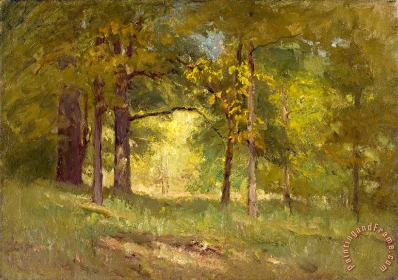 Autumn Words (forest Interiors) painting - Theodore Clement Steele Autumn Words (forest Interiors) Art Print