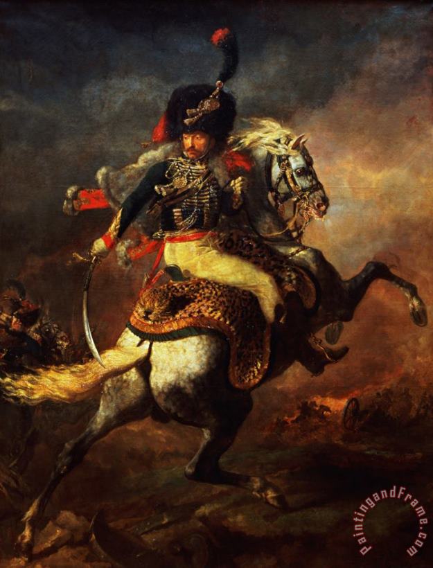 Theodore Gericault Officer of the Hussars Art Painting