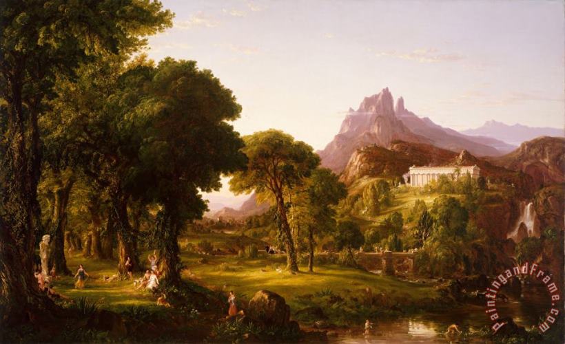 Thomas Cole Dream of Arcadia Art Painting