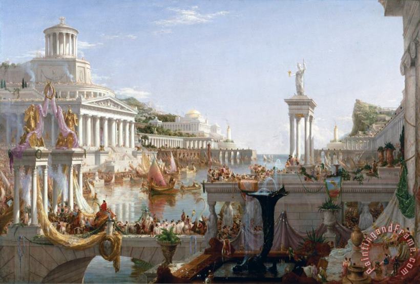 Thomas Cole The Course of Empire Consummation Art Painting