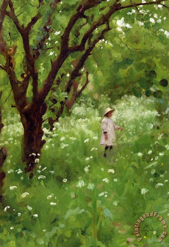 The Orchard painting - Thomas Cooper Gotch The Orchard Art Print