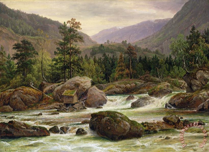 Thomas Fearnley Norwegian Waterfall Art Painting