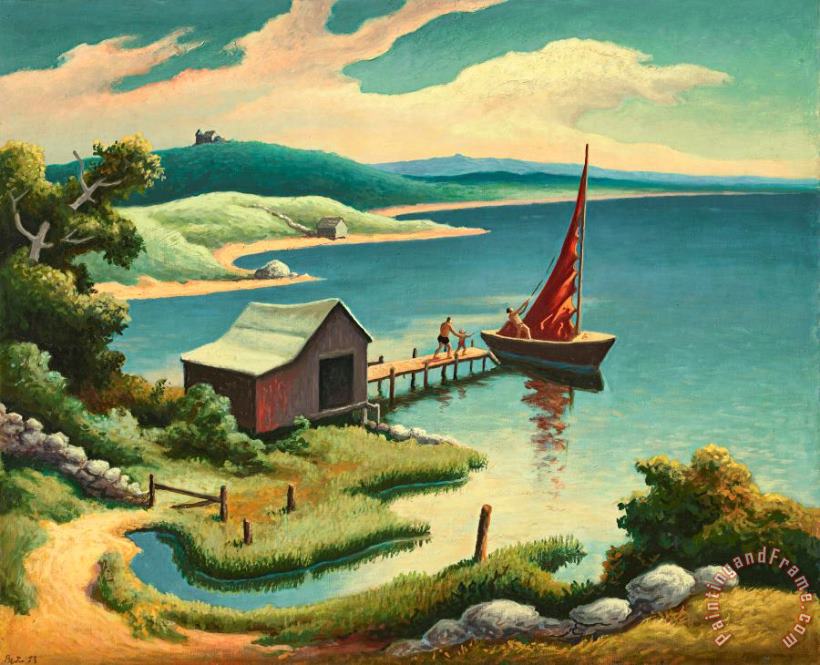 Thomas Hart Benton Nashaquitsa, 1953 Art Painting