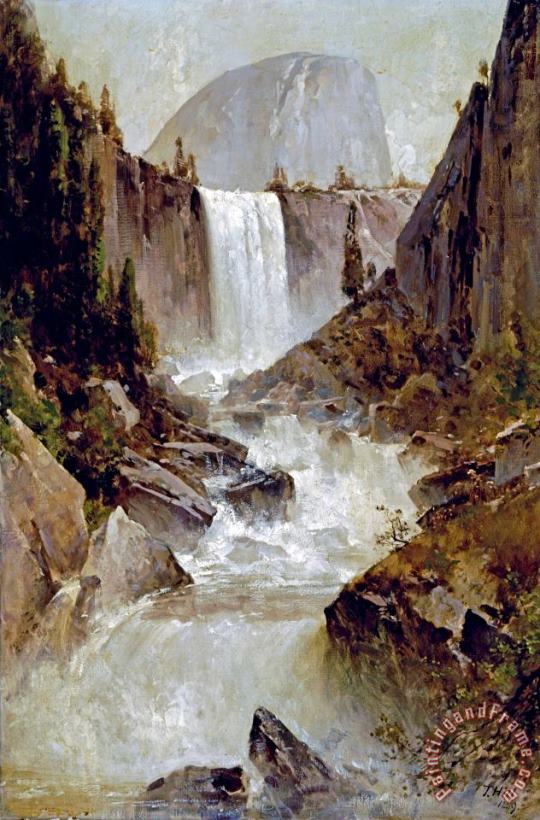 Thomas Hill Vernal Falls, Yosemite Art Painting