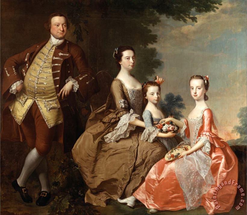 The Thistlethwayte Family painting - Thomas Hudson The Thistlethwayte Family Art Print