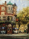 Thomas Kinkade - Bloomsbury Cafe painting