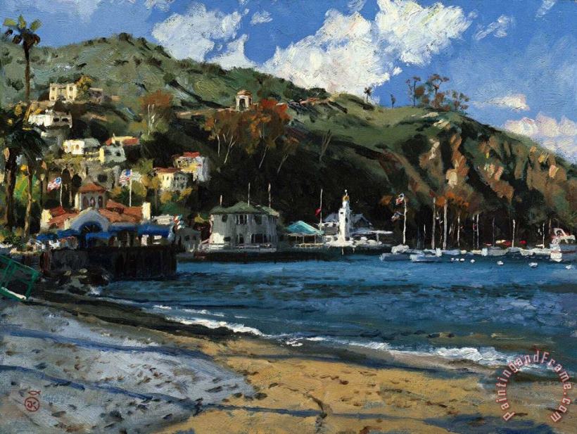 Thomas Kinkade Catalina Yacht Club Art Painting