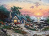 Thomas Kinkade - Cottage by The Sea painting