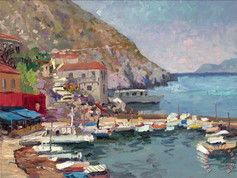 Island Afternoon, Greece painting - Thomas Kinkade Island Afternoon, Greece Art Print