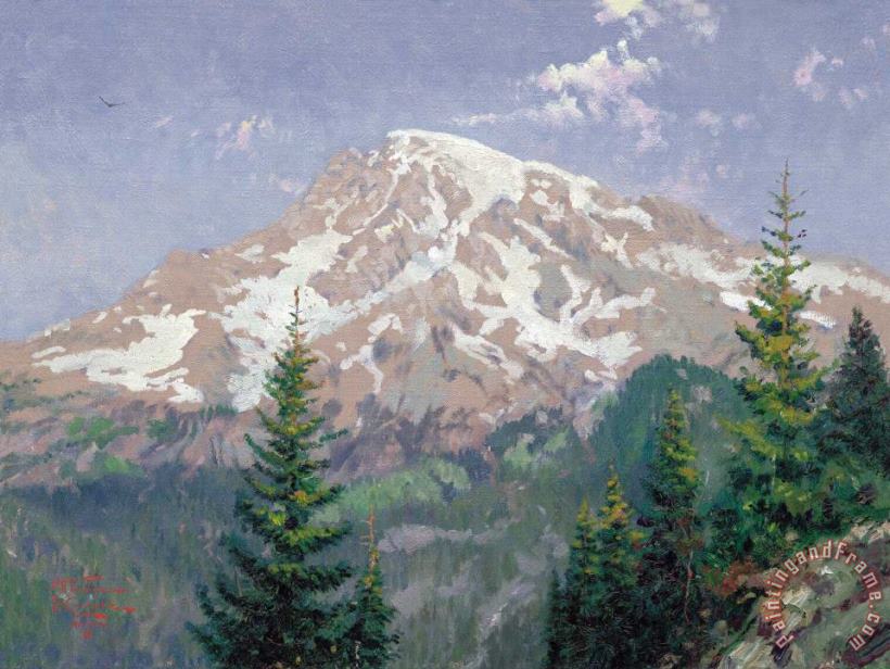 Thomas Kinkade Mount Rainier Art Painting