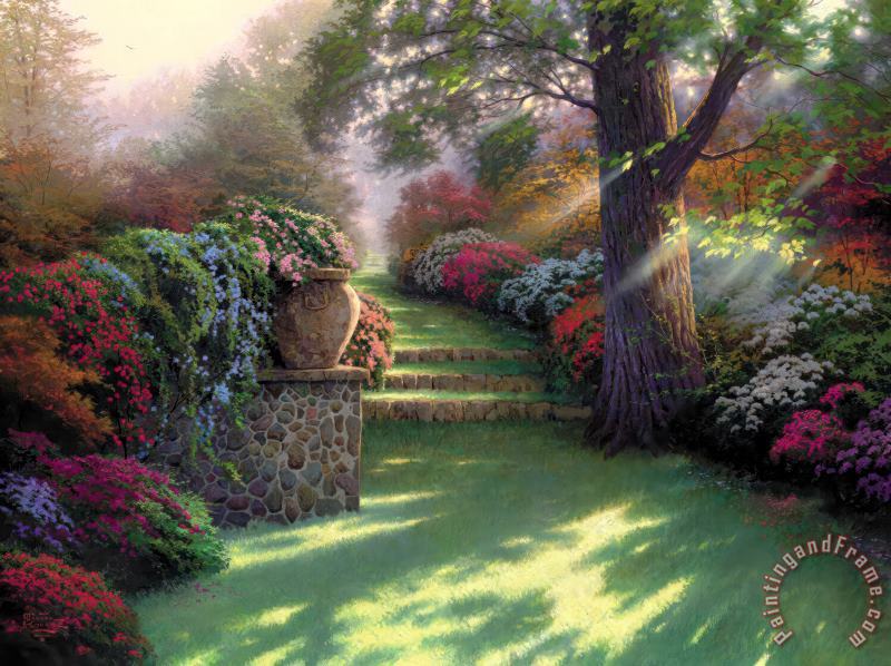 Thomas Kinkade Pathway to Paradise Art Painting