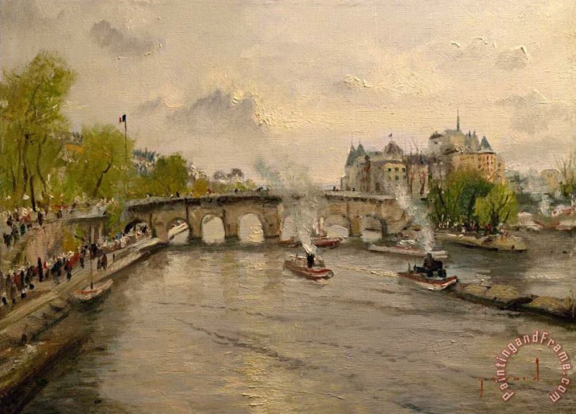 River Seine painting - Thomas Kinkade River Seine Art Print