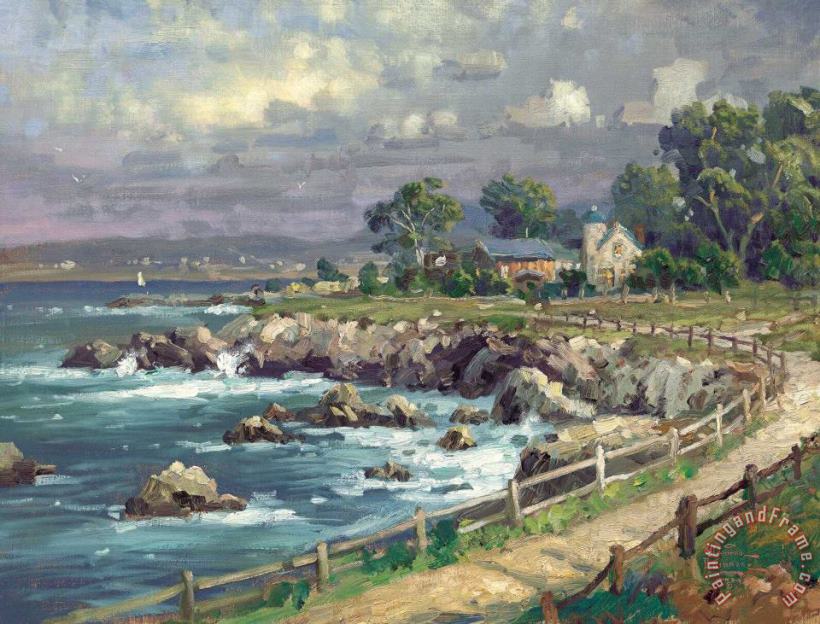 Thomas Kinkade Seaside Village Art Painting