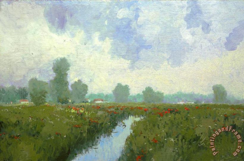 Spring Meadows painting - Thomas Kinkade Spring Meadows Art Print