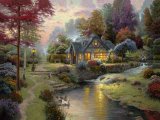 Thomas Kinkade - Stillwater Cottage painting