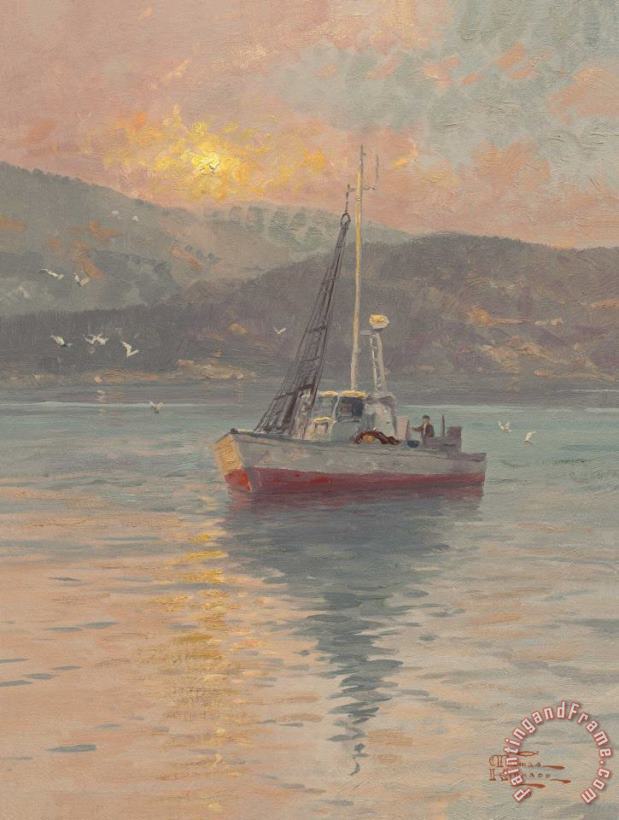 Thomas Kinkade Sunrise, Sea of Galilee Art Print