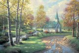 Thomas Kinkade - The Aspen Chapel painting