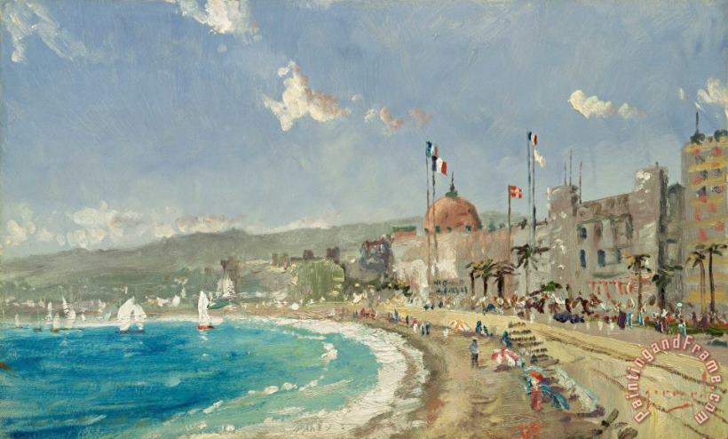 The Beach at Nice painting - Thomas Kinkade The Beach at Nice Art Print