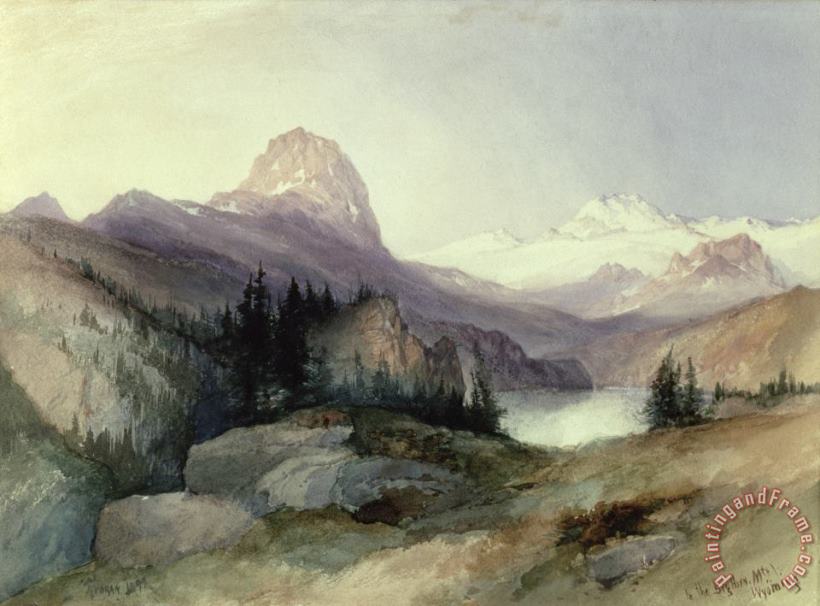 Thomas Moran In the Bighorn Mountains Art Painting
