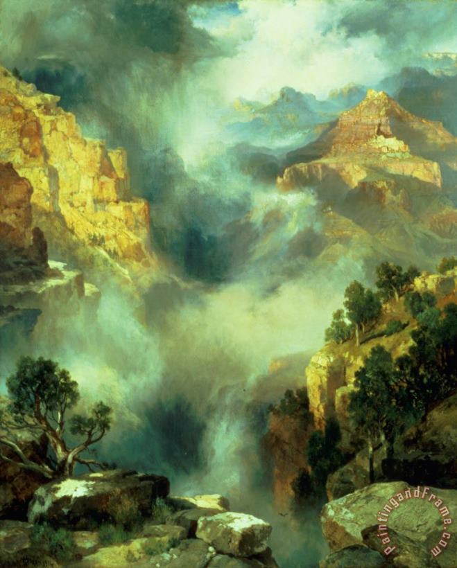 Thomas Moran Mist in the Canyon Art Painting
