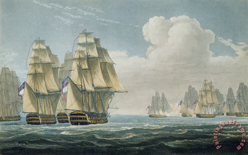 Thomas Whitcombe After The Battle Of Trafalgar Art Print