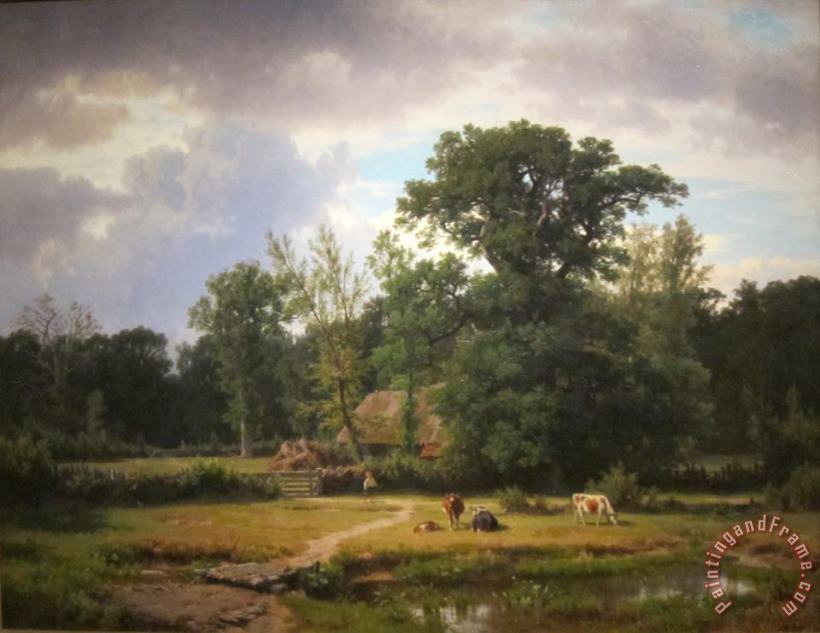 Landscape in Westphalia painting - Thomas Worthington Whittredge Landscape in Westphalia Art Print