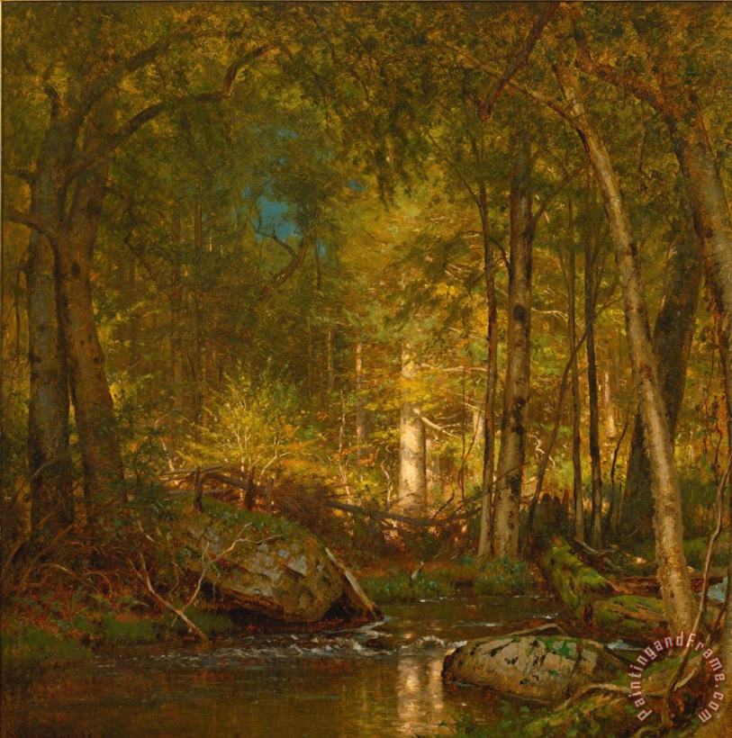 Thomas Worthington Whittredge Sunlight in The Forest Art Painting